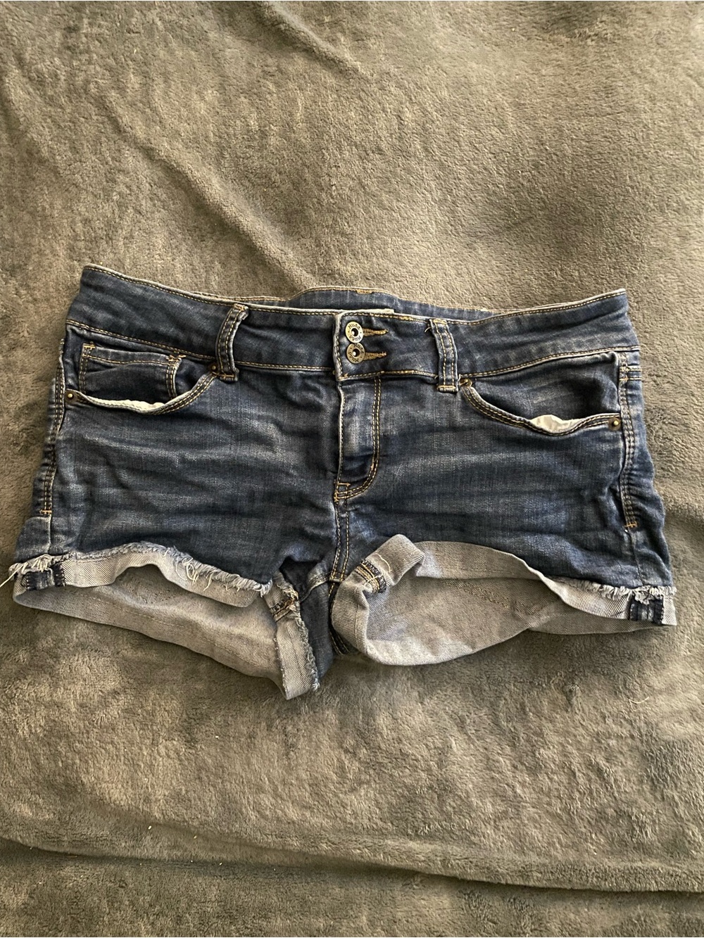 Mudd Denim Shorts Size 9 | Low Rise Cuffed Stretch Jean Shorts